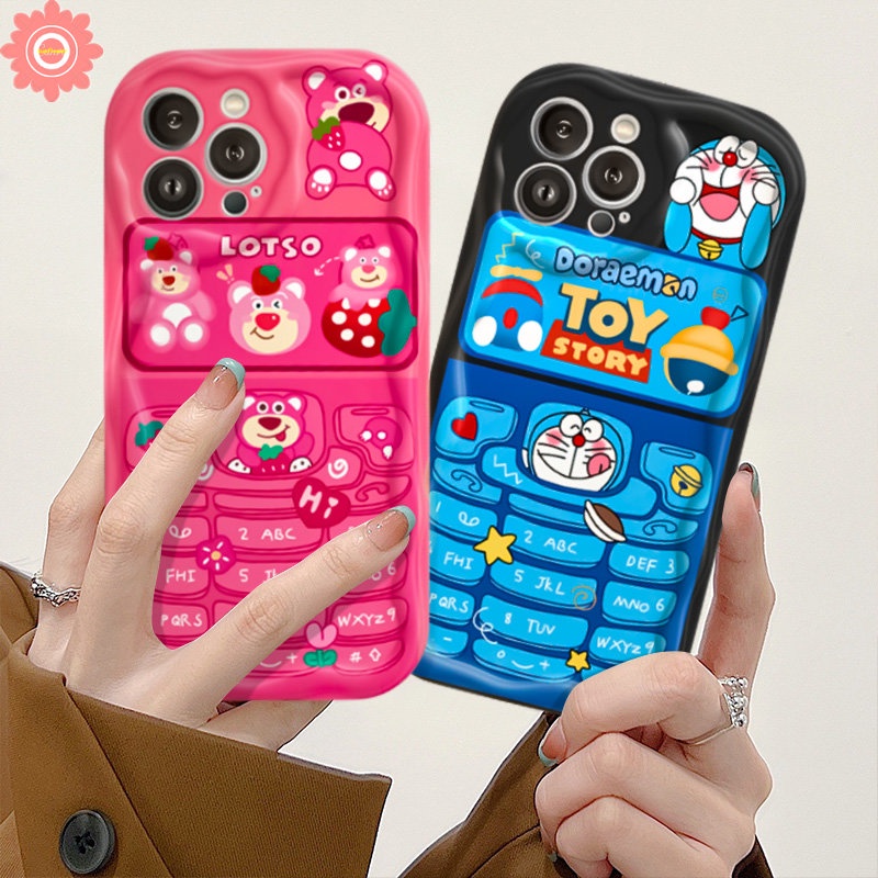 Casing Toy Story Tombol Ponsel Pasangan Untuk Redmi Note12 10 11 8 9 11s 10s 10Pro 10 Pro Max Plus Redmi A1 9 9C NFC 10 9A A2 9T 10A 10C POCO M3 Kartun Lucu Strawberry Bear Soft Cover