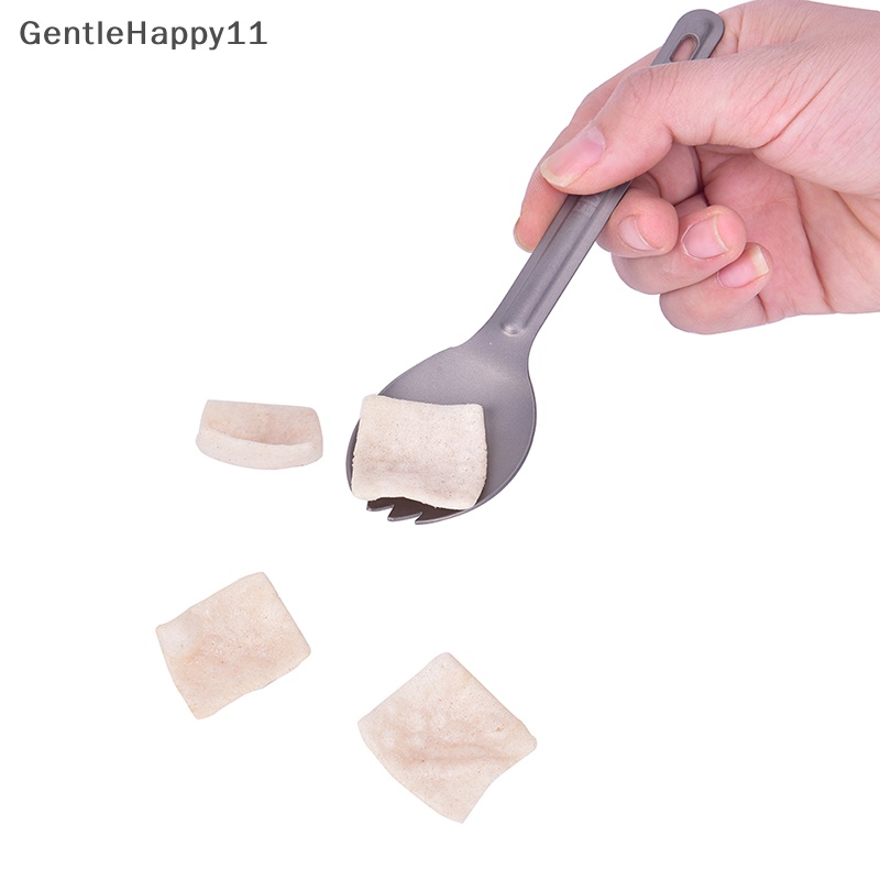 Gentlehappy Outdoor Titanium Spork Gagang Panjang Sendok Garpu Portable Spork Cutlery id