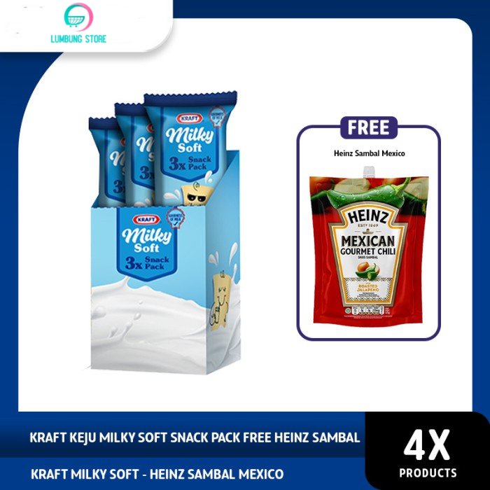 

Kraft Keju Milky Soft Snack Pack Free Heinz Sambal