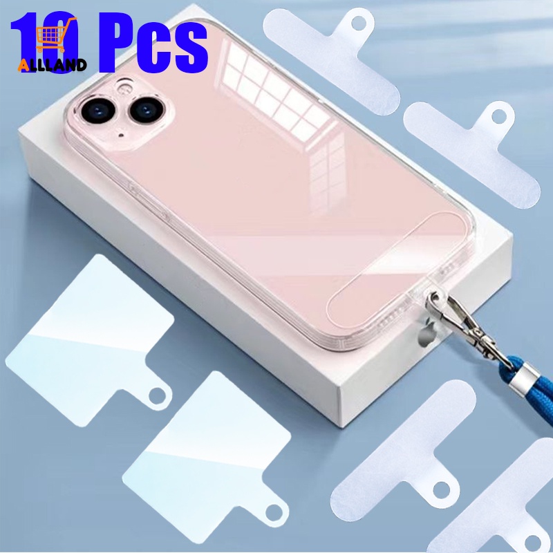 1 /10Pcs Kartu Lanyard Ponsel Tembus PVC Berkualitas/Tahan Lama Kuat Beban Bantalan Ponsel Liontin Gasket/Universal Smartphone Gantung Aksesoris