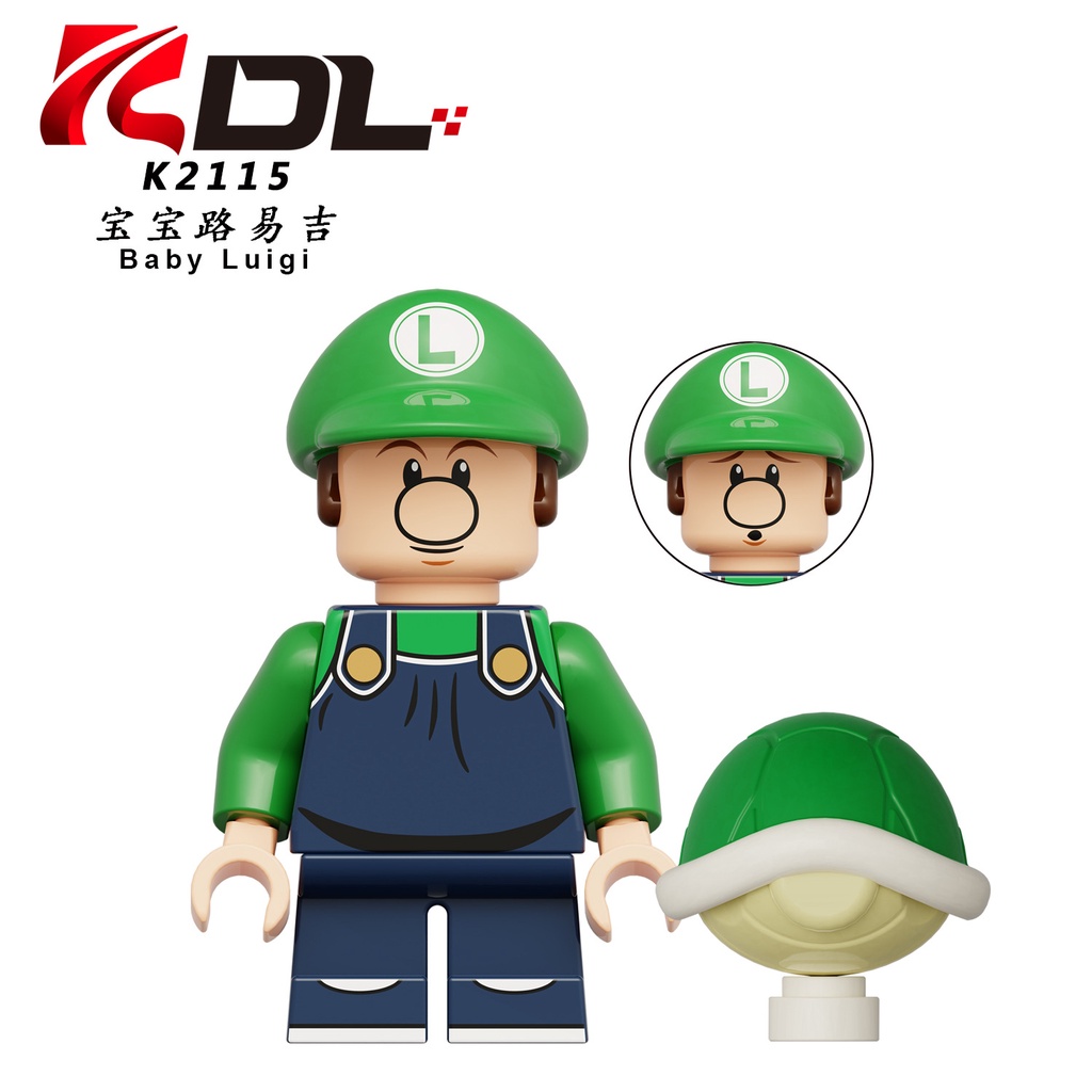 Plumber Baby Luigi Mario Rakitan Blok Bangunan Mainan Mini Kreatif Boneka Dekorasi Hadiah