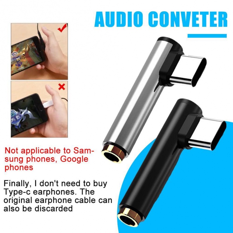 Usb Tipe C 3.5 Jack Earphone Adapter USB C Ke 3.5mm Headphone AUX Audio Adapter Kabel Untuk Huawei Tipe C Ke 3.5mm