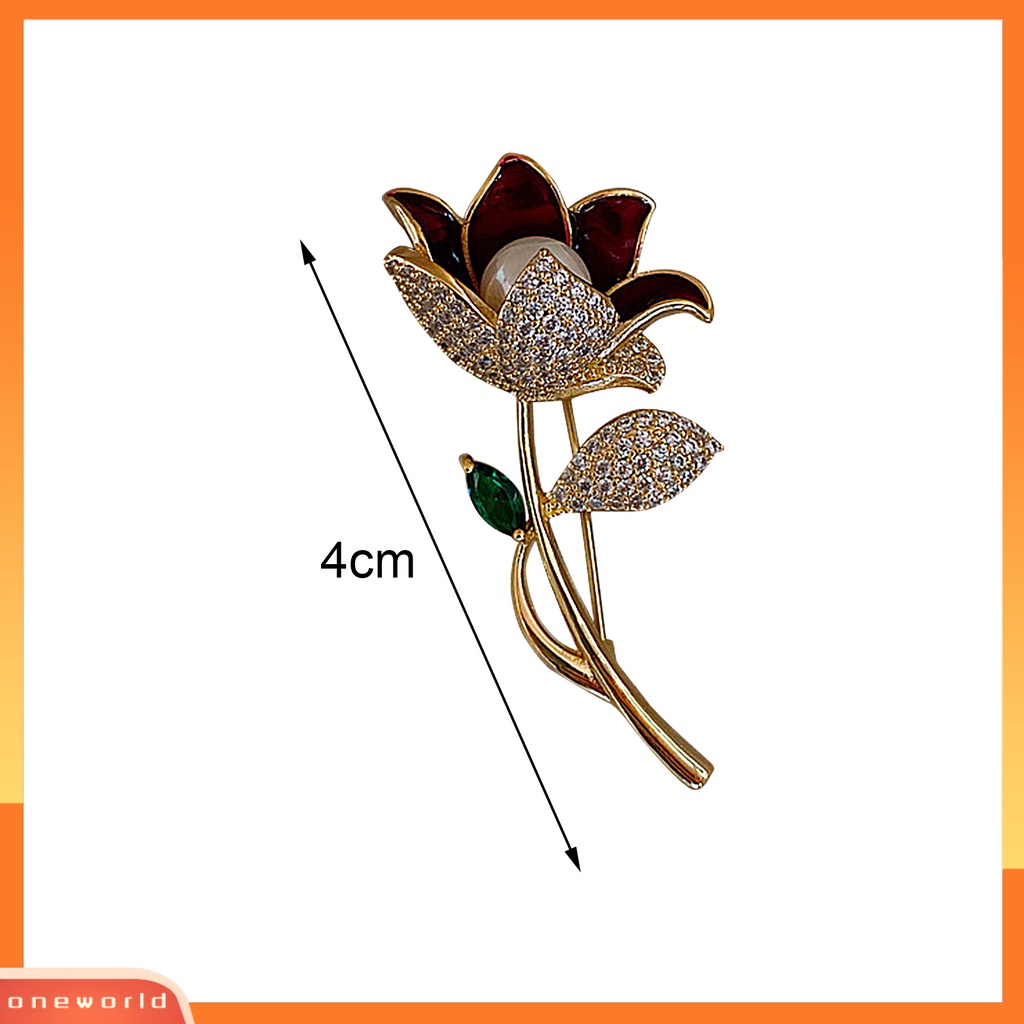 [ONE] Bros Pin Busur Mutiara Imitasi Perempuan Berkilau Tahan Lama Bros Baju Dekor