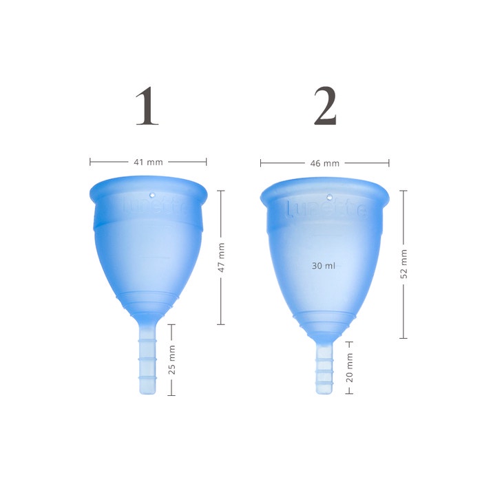 Lunette - Menstrual Cup - Putih, Model 1