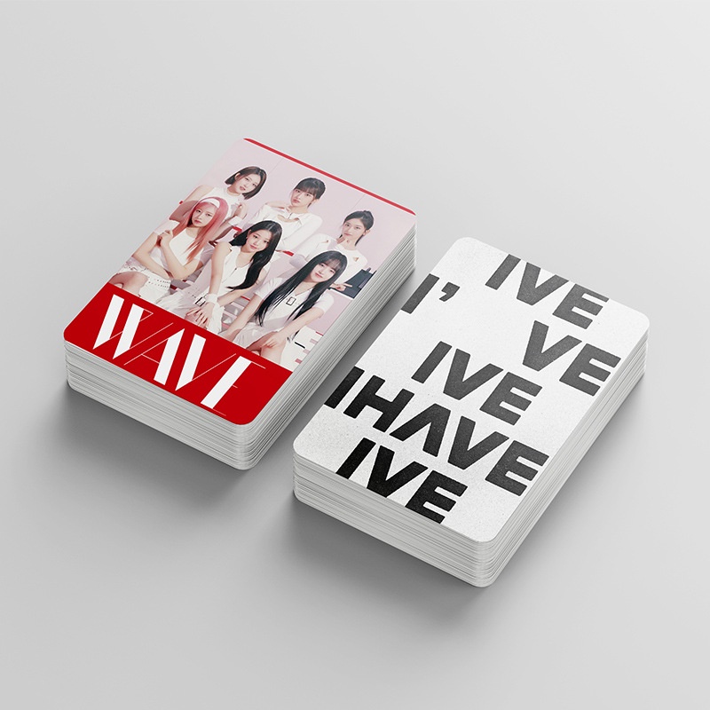 55pcs/box IVE 1st Album I'VE Photocards LIZ YUJIN Leeneo WONYOUNG REI GAEUL Lomo Kartu Gelombang Kpop Postcards