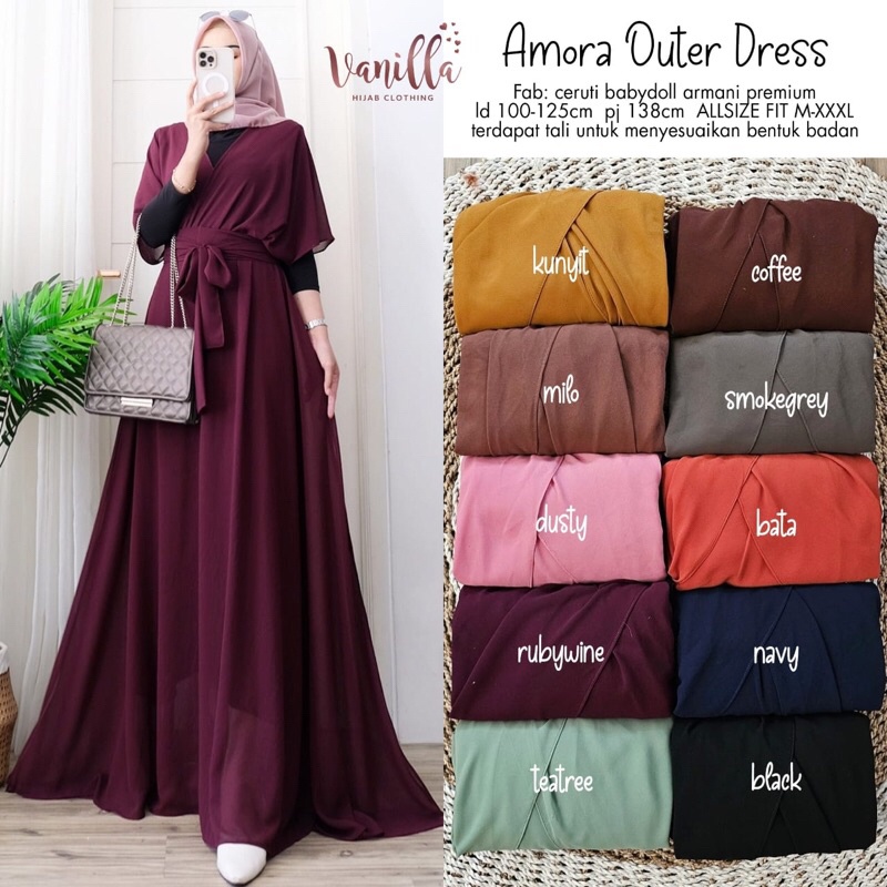 AMORA OUTER DRESS ORI VANILLA