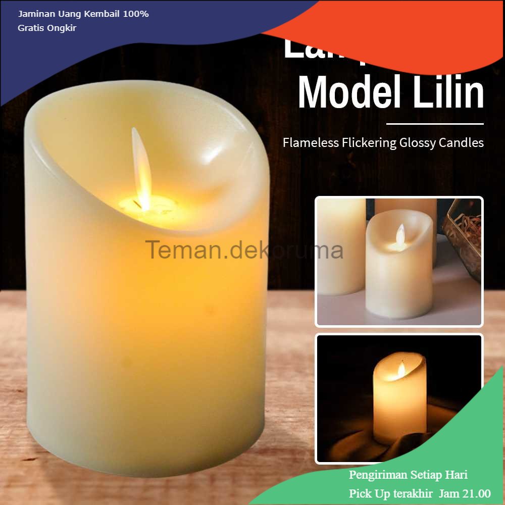 TD - DPR XmasL Lampu LED Flameless Flickering Glossy Candles Light Model Lilin - XL01