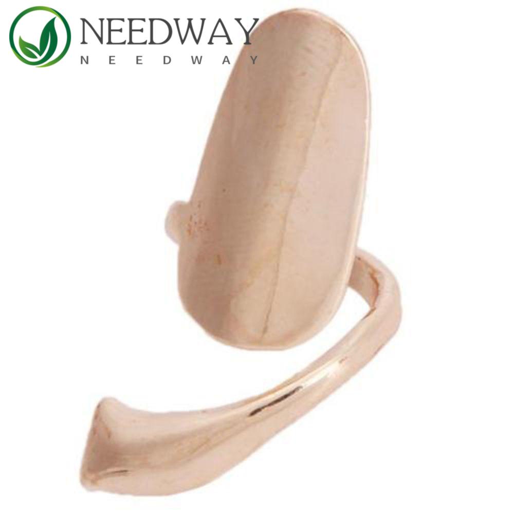 Needway   Rings Perhiasan Cincin Paku Emas Palsu Logam Fashion