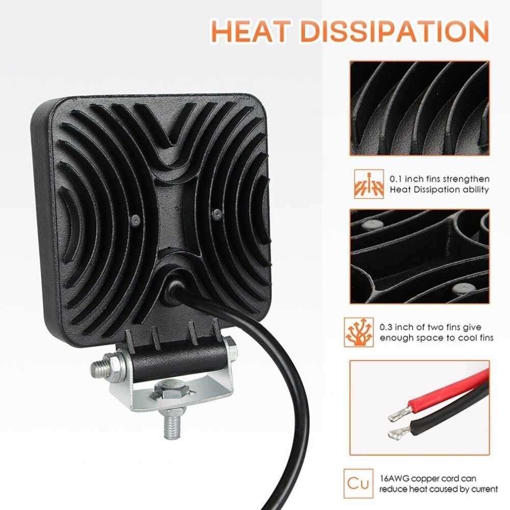 TD - LMP AILEO Lampu Sorot Offroad Floodlight Waterproof 42 LED Cool White 126W - C126