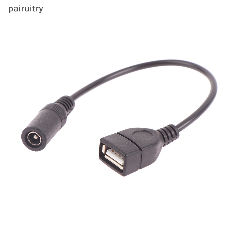 Prt 5.5 x 2.1MM DC Female To USB AF DC Male Power Connector Cable Untuk Adaptor Laptop Charger Supply Adapter Tips Konektor Plug PRT