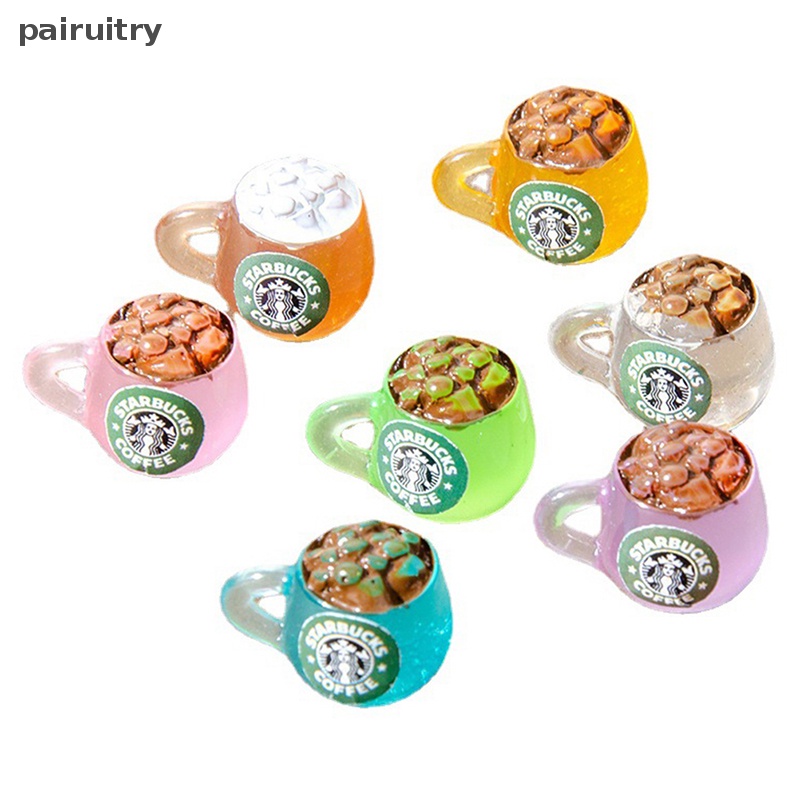 Prt 5pcs Kawaii Resin Cangkir Minuman Flatback Cabochon Scrapbooking Cocok Telepon Untuk Rambut Busur Hiasan Diy Aksesoris PRT
