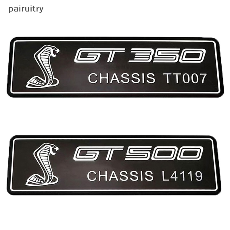 Prt Auto Parts Dekorasi Untuk Ford Mustang GT350 GT500 Refitg Logo Aluminium Stiker Mobil Hellcat GT5.0 COYOTE Badge Body Decal PRT