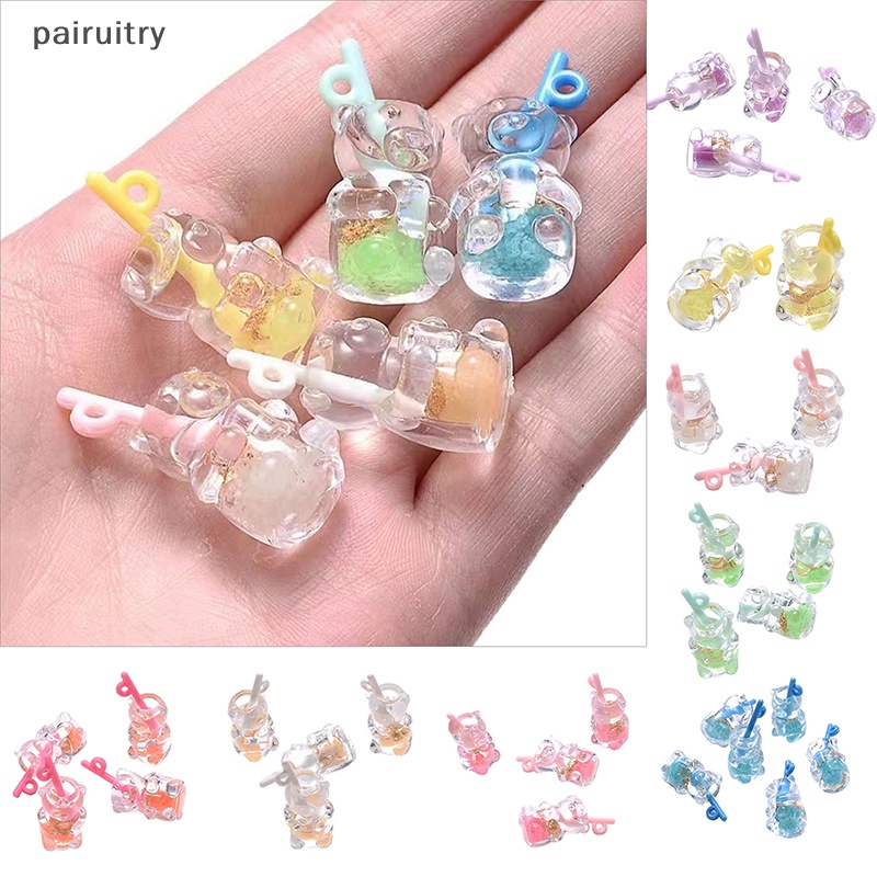 Prt 5PCS Luminous Transparan Beruang Resin Dekorasi DIY Miniatur Ornamen Hadiah PRT