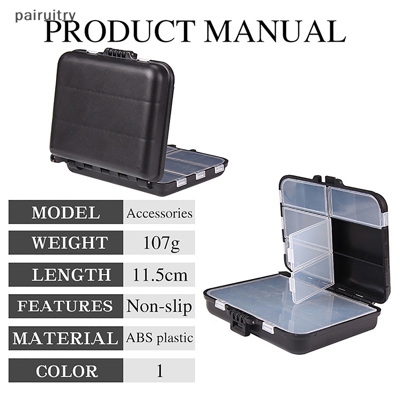 Prt Kotak Penyimpanan Umpan Pancing, Organizer Kait Umpan Dua Sisi Portabel, Mini Utility Lures Fishing Box PRT