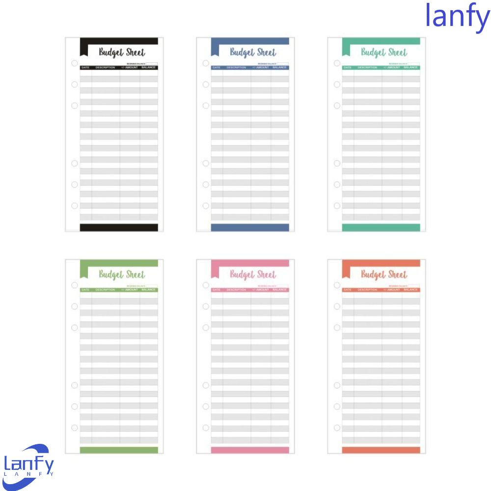 Lanfy A6 Budget Cardstock 12sheets Children Expense Planner Loose Leaf Perforated Habit Sistem Budidaya Untuk Menabung Uang