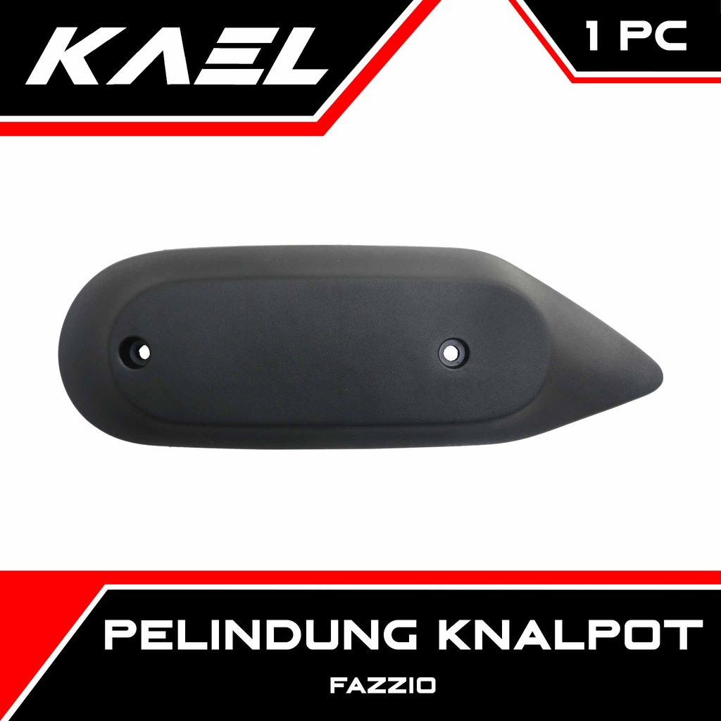 Cover Knalpot Hitam Polos Fazzio Pelindung Tutup Penutup Tameng Kenalpot Muffler Exhaust Fazio Fasio Fassio