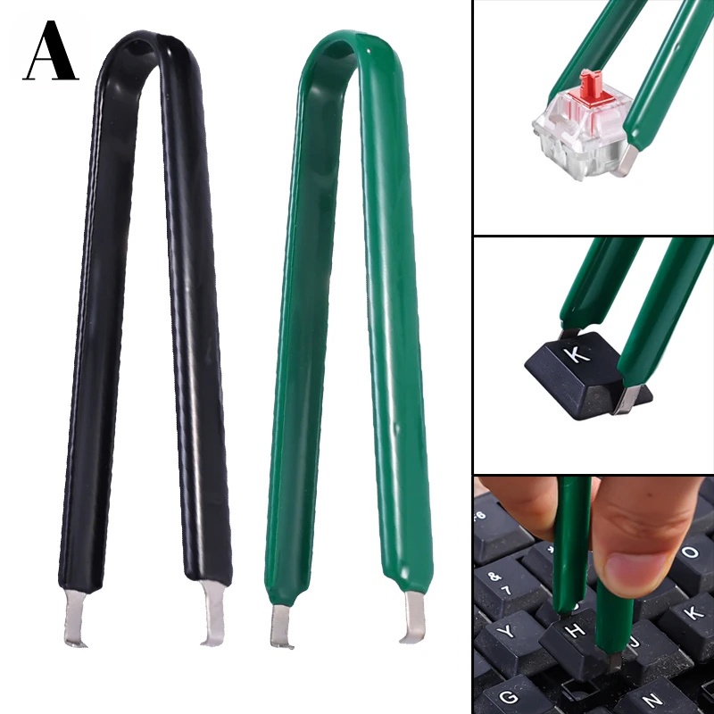[Fitur] Ic Papan Sirkuit Ganti Alat Pemeliharaan Keyboard Stainless Steel Extractor Switch Puller Remover Alat Plug-In Keyboard Shaft Puller Shaft Keycaps Remover