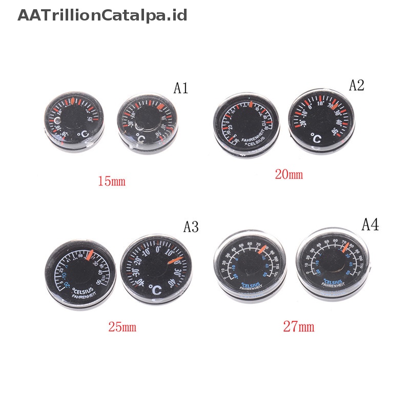 Aatrillioncatalpa 1PCS Termometer Plastik Bulat 15mm 20mm 25mm 27mm ID