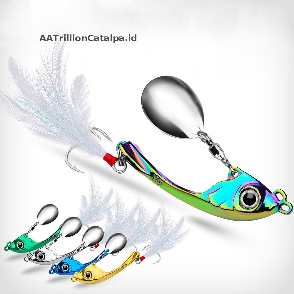 Aatrillioncatalpa Spinner Umpan 9g 13g 17g Metal Vib Fishing Lure Troli Rotag Sendok Wobbler S ID