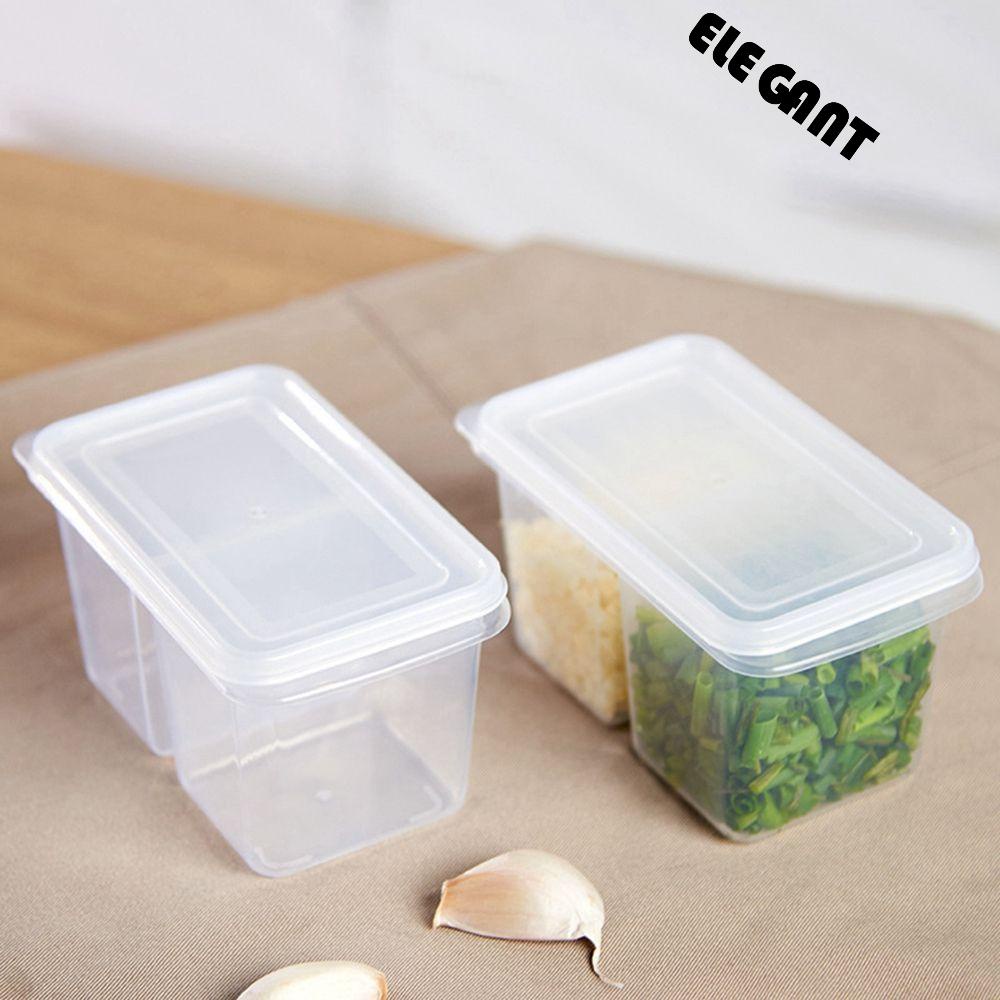 [Elegan] Kotak Bawang Putih 2Pcs /Set Multifungsi Hijau Bawang Pengawet Kulkas Organizer Dapur Gadget Freshness Fresh Keeping Box