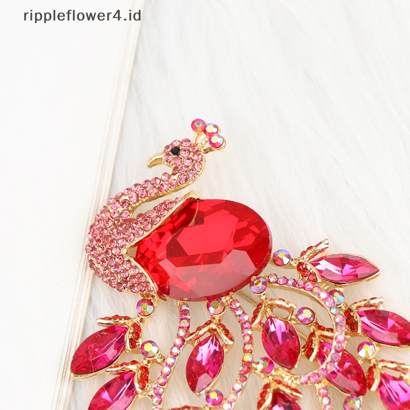 {rippleflower4.id} Bros Merak Bros Hewan Untuk Wanita Pin Aksesoris Perhiasan Pernikahan~