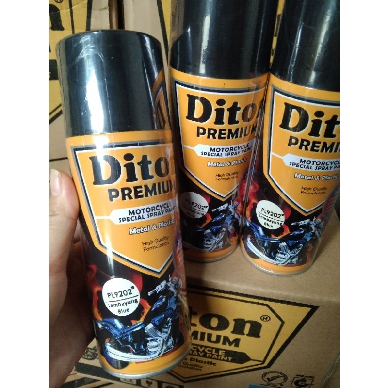 cat semprot pilok piloc diton premium 400cc lembayung blue pl9202 9202 lembayung biru diton premium 400cc