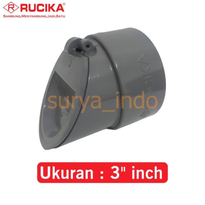 TUTUP PEMBUANGAN PIPA 3&quot; RUCIKA ANTI BAU TIKUS FITTING BACKFLOW VALVE