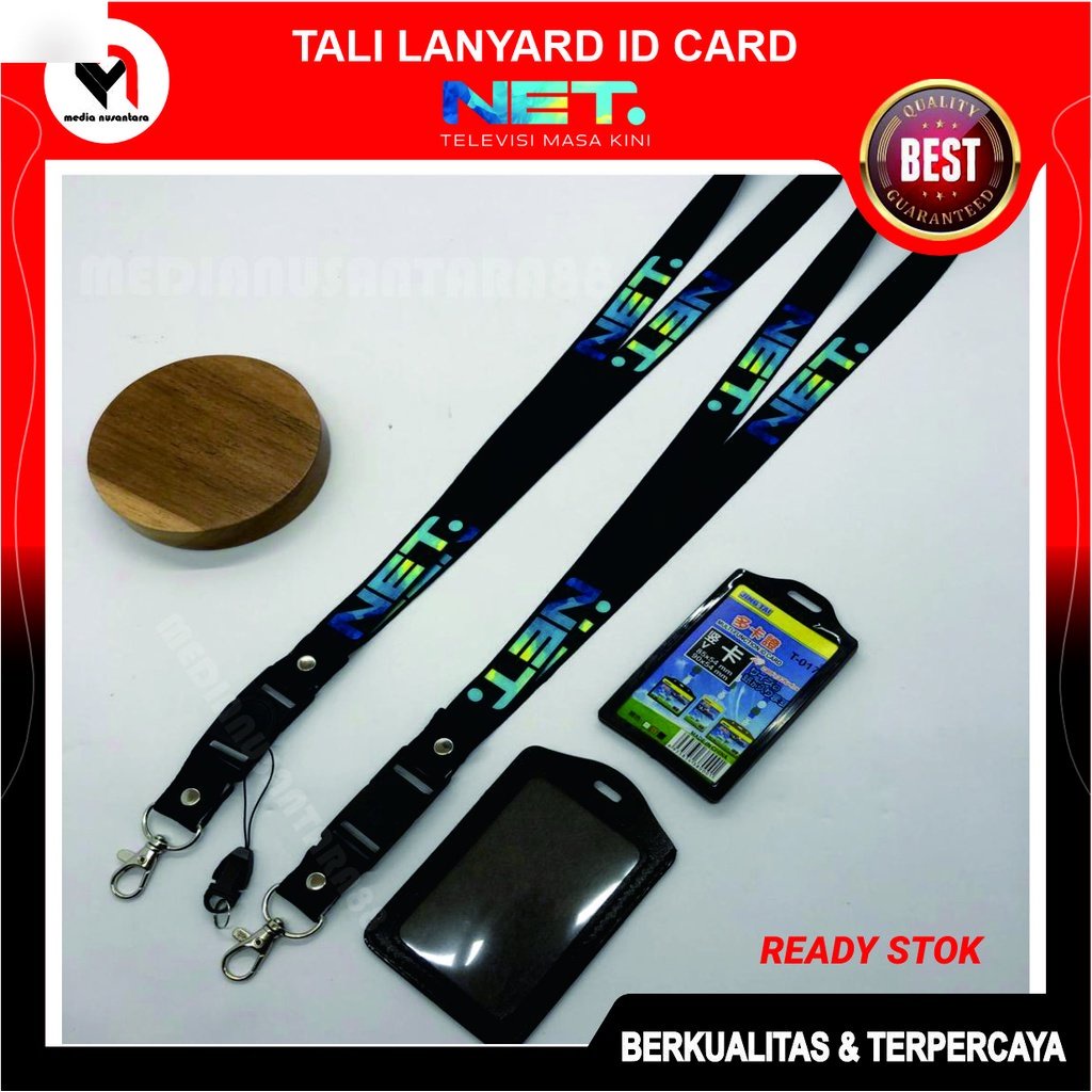 

NET TV Lanyard, Tali ID Card Printing 2 Sisi Full Colour (Paket Lengkap Exclusive)