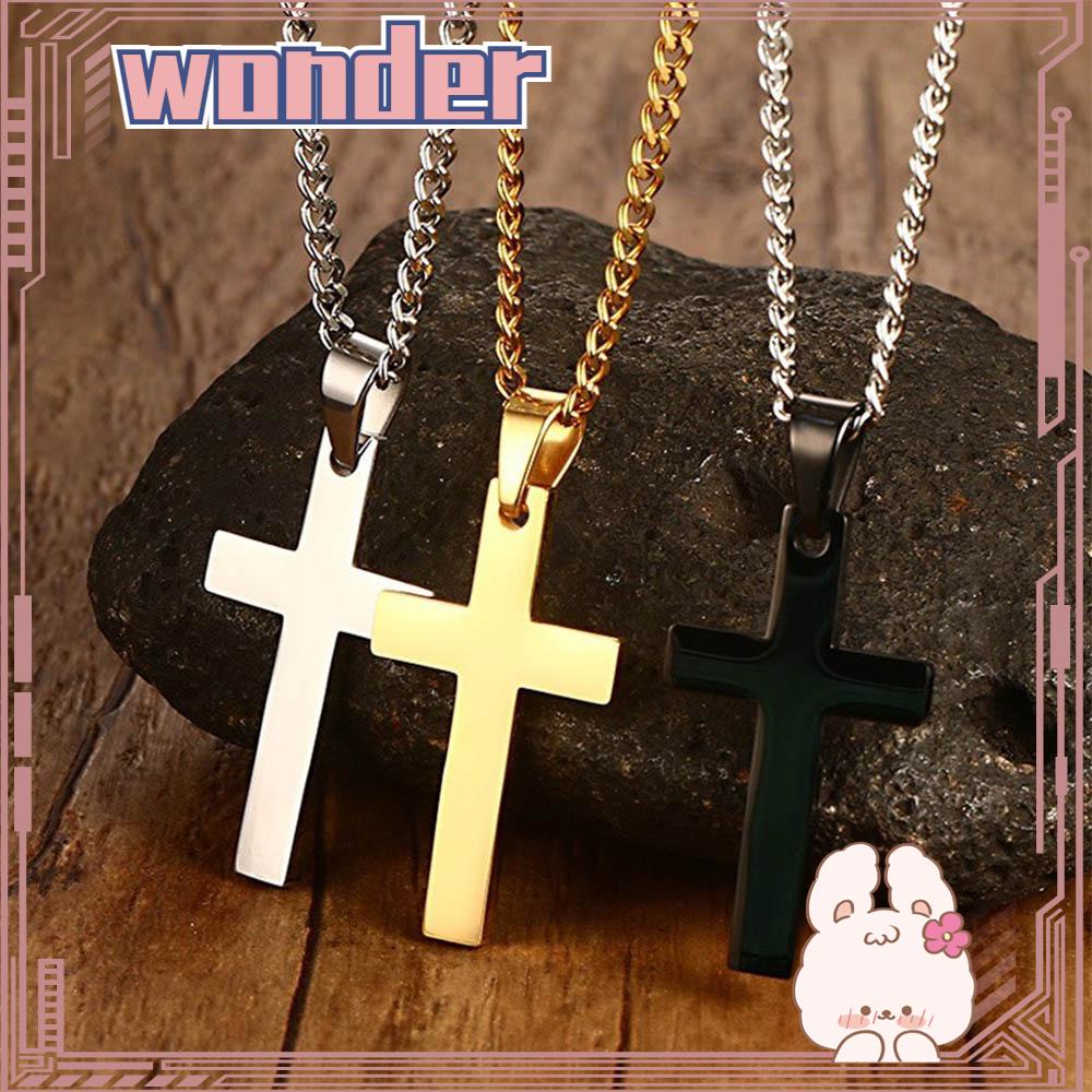 Wonder Men Kalung Charm Lapis Emas/ Perak Statement Anti Karat