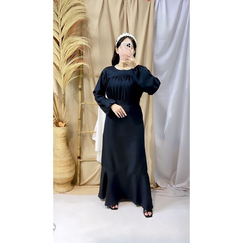 BEFAST - ZRD DRESS MAXY SYANI / Hyejin Dress Korean Look / LongDress Wanita Terbaru / Fashion Wanita Kondanga Wanita Hijab Style / Pakaian Casual Kekinian Remaja ABG / LongDress Polos Lengan Panjang / Termurah