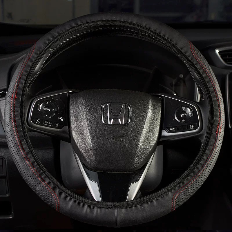 Cocok Untuk Melindungi Setir Mobil Sarung Kulit Dengan Berlian Imitasi fashionable car steering wheel leather cover