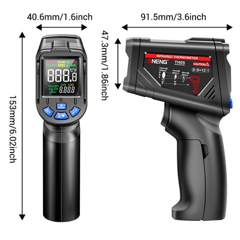 POPULAR Populer Termometer Infrared Digital Untuk Masak Dapur BBQ Makanan Adjustable Bukan Untuk Manusia Non Kontak -58℉~1382℉(-50℃~750℃)