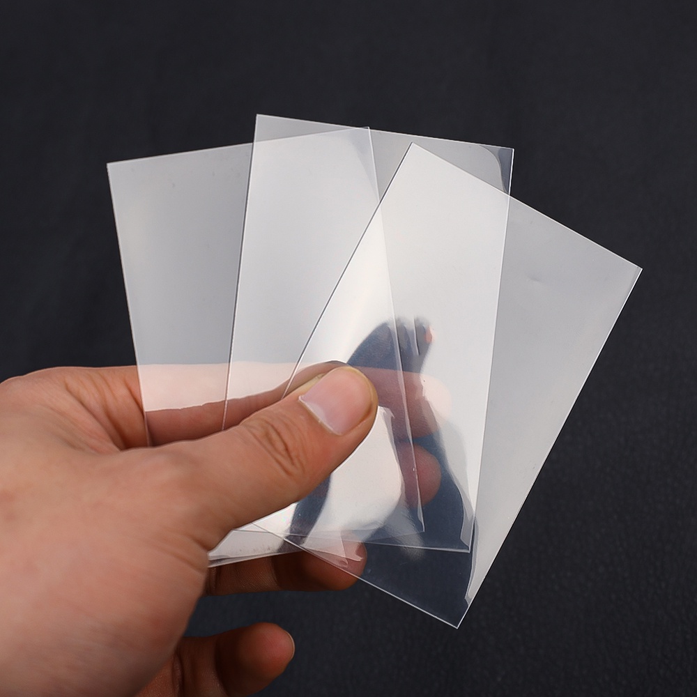 50pcs Ultra-Clear Board Game Card Sleeves Tahan Air Tahan Debu Pelindung Kartu Top Loading Idol Card Sleeves Transprent Buka Segel Penutup Kartu Kartu Kredit ID Card Holders