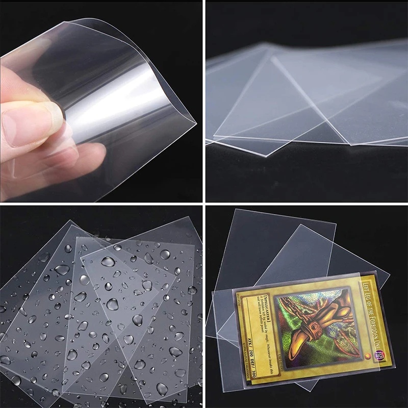 50pcs Ultra-Clear Board Game Card Sleeves Tahan Air Tahan Debu Pelindung Kartu Top Loading Idol Card Sleeves Transprent Buka Segel Penutup Kartu Kartu Kredit ID Card Holders