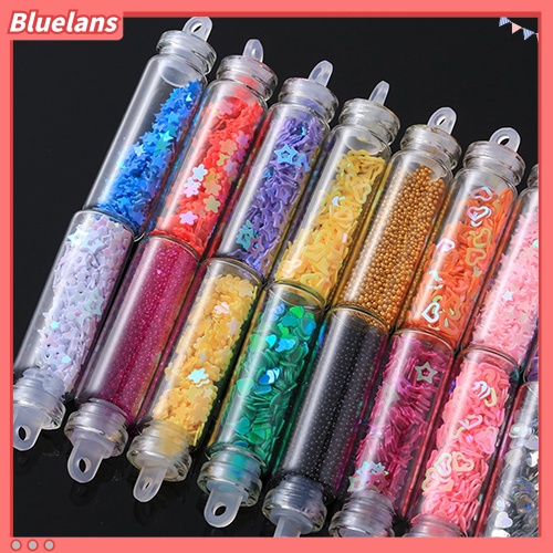 [BLM] 20pcs Botol Kaca Mini Nail Art Tips Stiker Dekorasi Manicure DIY Aksesori