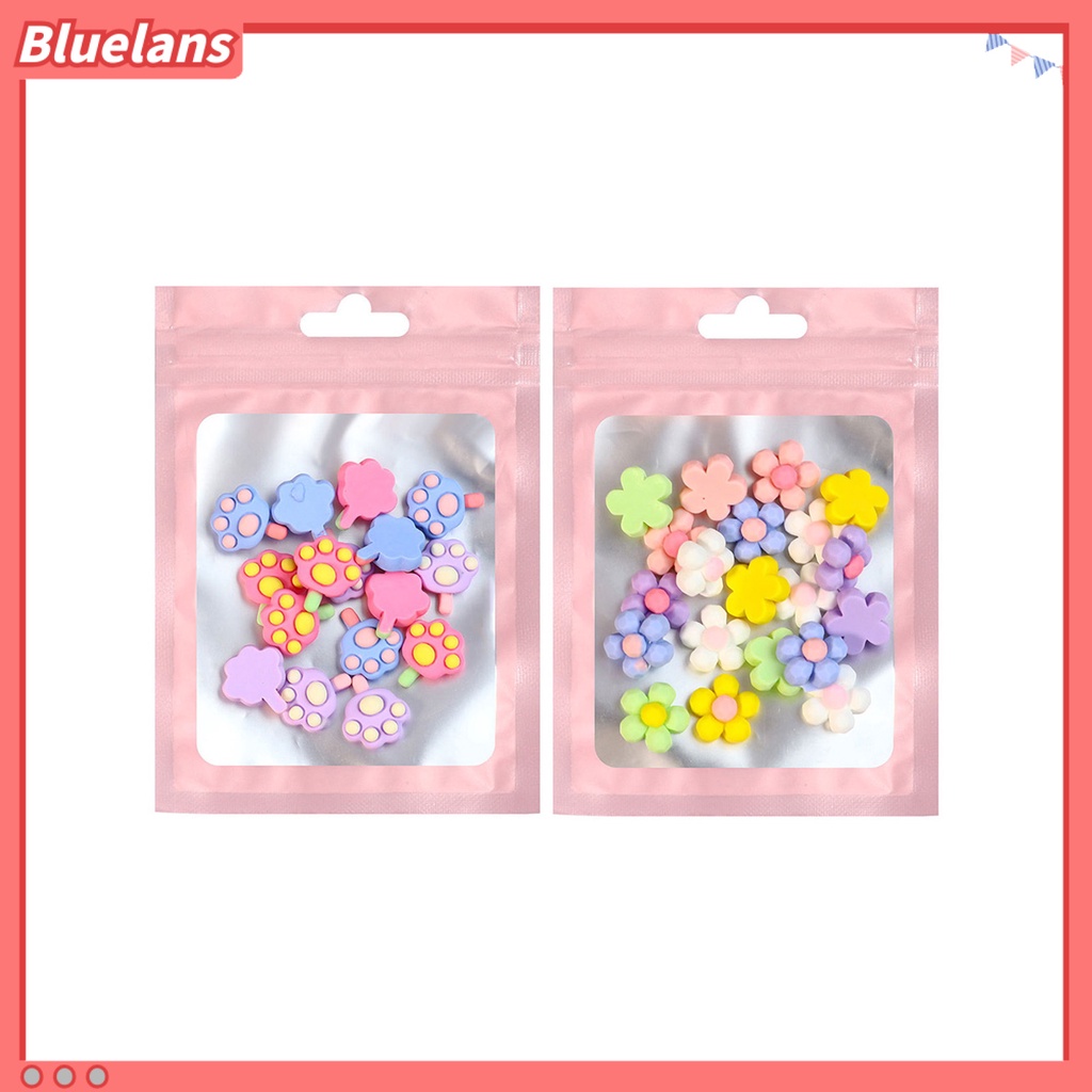 [BLM] 20 Pcs Pesona Kuku Bentuk Indah Tahan Air Resin DIY Nail Art 3D Dekorasi Kartun Manicure Perhiasan Perlengkapan Kuku