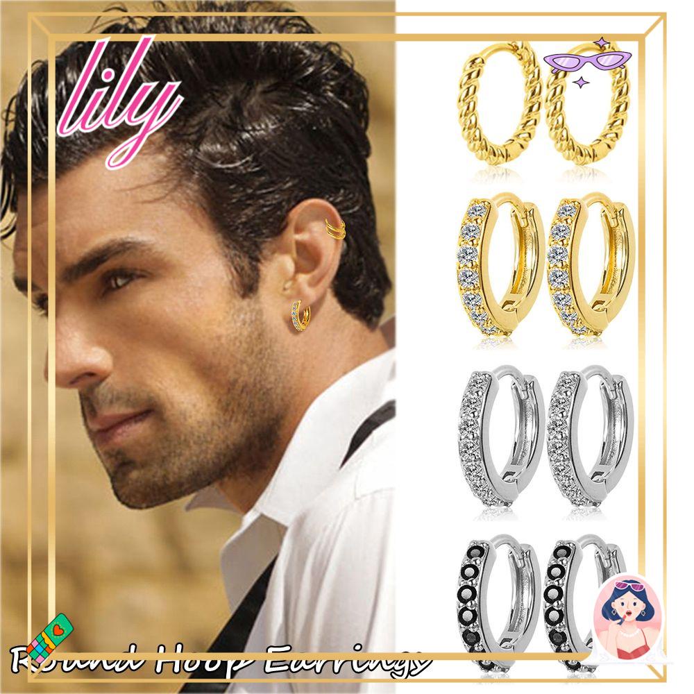 Lily Colorful CZ Earrings Perhiasan Fashion 8mm Helix Tulang Rawan Tragus Perhiasan Tubuh Huggie Hoop Earring Daith Keong Snug CZ Tindik Telinga