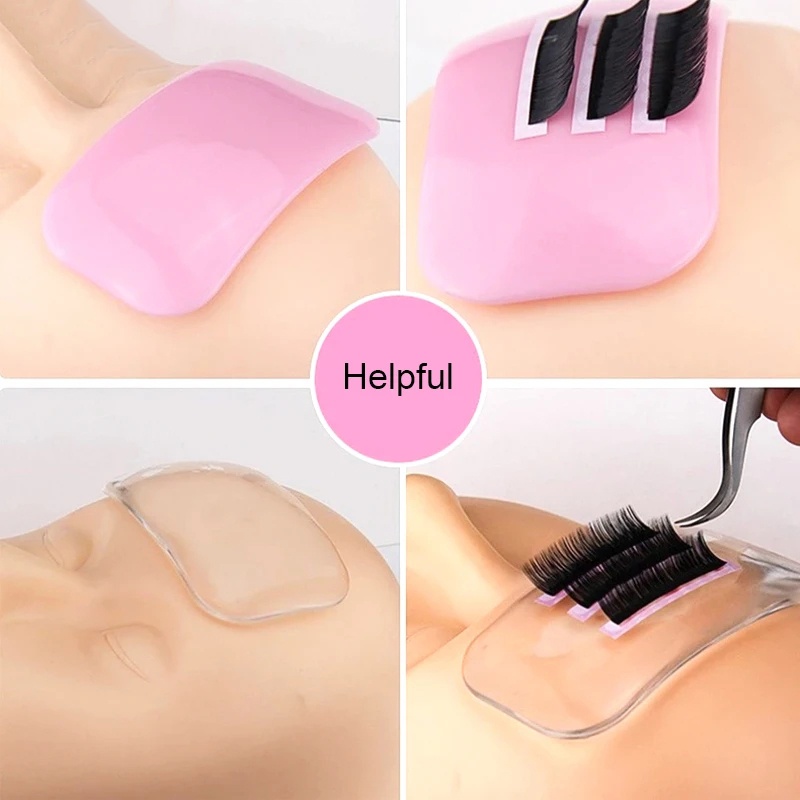 Silicone Fake Eyelash Extension Holder/ Bantalan Bulu Mata Anti Statis/ Reusable Individual Lashes Gel Cushion Makeup Organizer