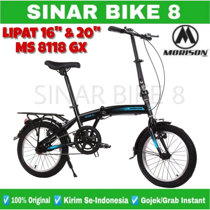 Sepeda Lipat ukuran 16 dan 20 Inch MORISON 8118 GX Boncengan Single Speed