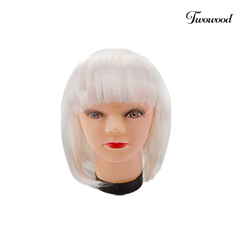 Twowood Fashion Wanita Poni Pendek Bobo Gaya Cosplay Pesta Wig Sopak Periwig