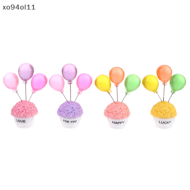 Xo 1Pc Resin Balon Meja Ornamen Mobil Rumah Boneka Miniatur Warna Rose Balloon Valene's Day Decor Dekorasi Dashboard Mobil OL