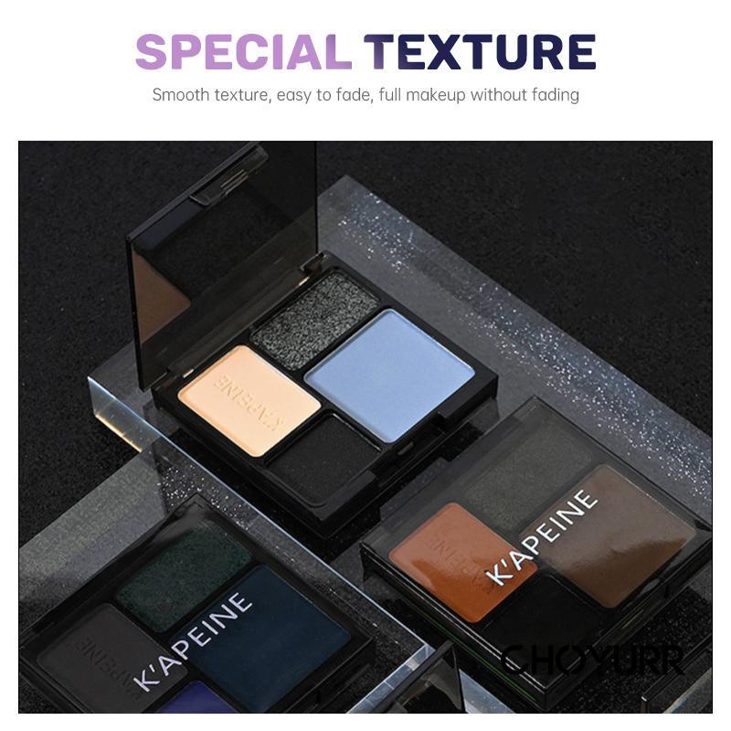 【COD】K'APEINE Eyeshadow Gaya Punk 4 Warna Matte Pearly Eye Shadow   Berasap Tahan Lama -CH