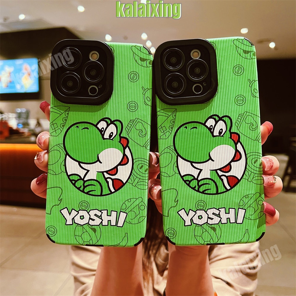 IPHONE Soft Case Super Mario Dan Yoshi Untuk Iphone11 12 13 14 Pro Max14 Plus Xs Max X XR 7 8 Plus Soft Cover Belakang