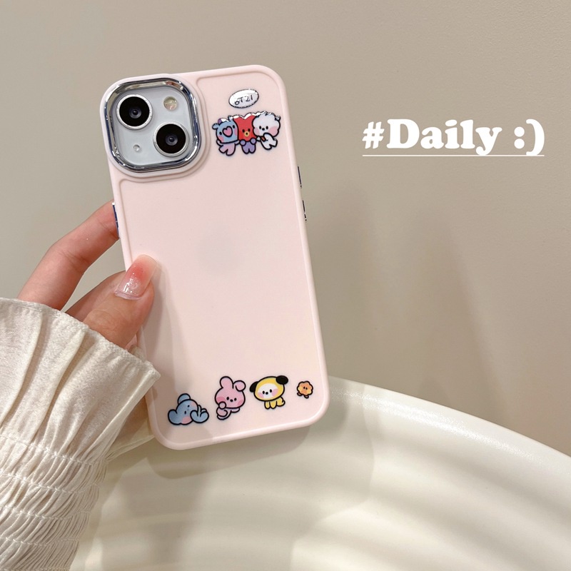 All New Metal Camera Skin Silicone Soft Case IPhone 11 12 13 14 Pro Max Women's Fashion Gift Cute Cartoon Phone Case Funny BT21 Popsocket Red Love