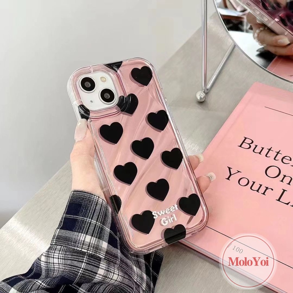 IPHONE Casing Pohon Kelapa Fantasi Korgasi Stereo Kreatif 3D Kompatibel Untuk Iphone7 8 6S 6plus11 14 13 12 Pro MAX 7Plus XR XS X MAX SE 2020love Heart Stars Kartu Laser Soft Cover