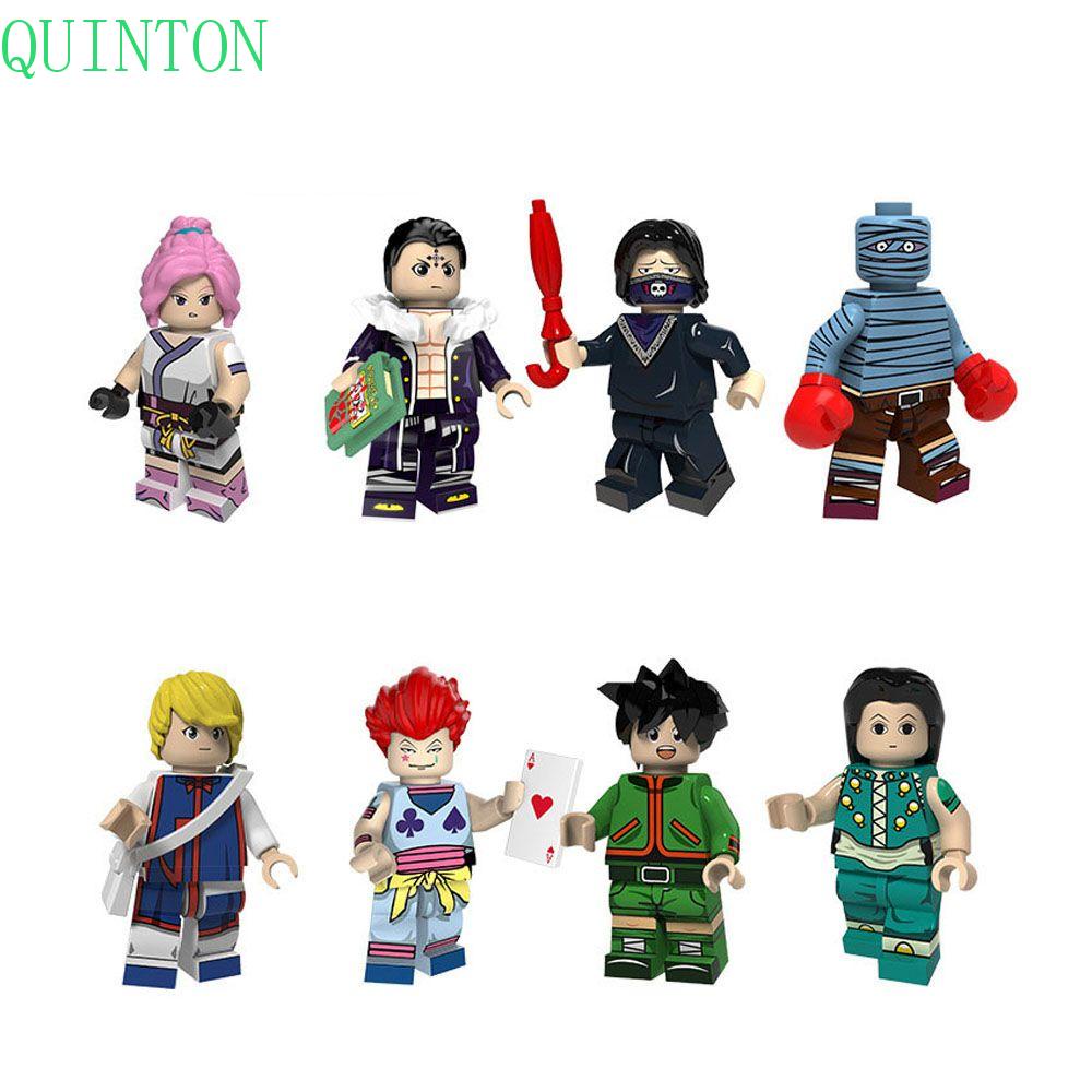 Quinton Hunterxhunter Blok Untuk Hadiah Anak|8pcs /set Model Boneka Anime Kartun Blok Mini Hunterxhunter Mainan Edukasi Blok Bangunan