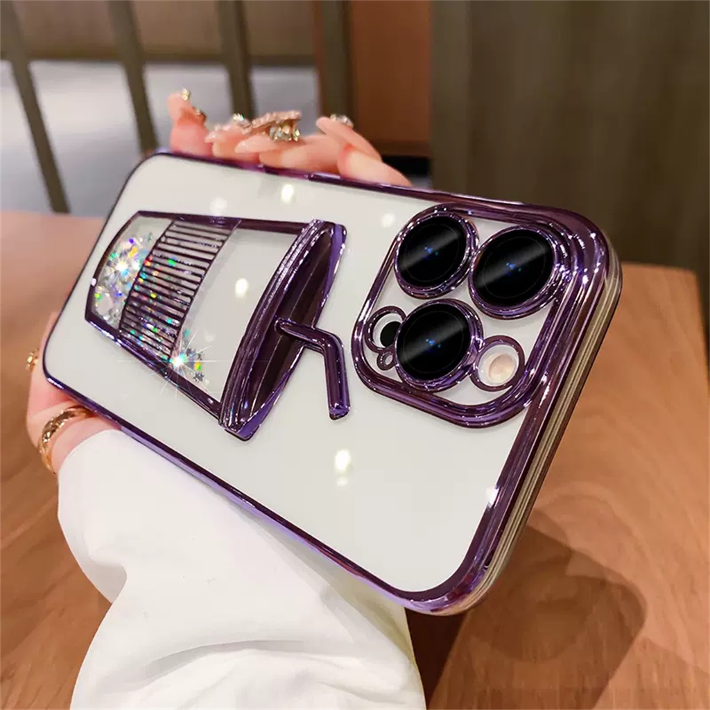 Fun Creative Liquid Cup Case iPhone 13 Pro Max Case iPhone 12 14 Pro Max14 Plus Dengan Kamera Perlindungan Lensa iPhone Case Shock Protection TPU Soft Case