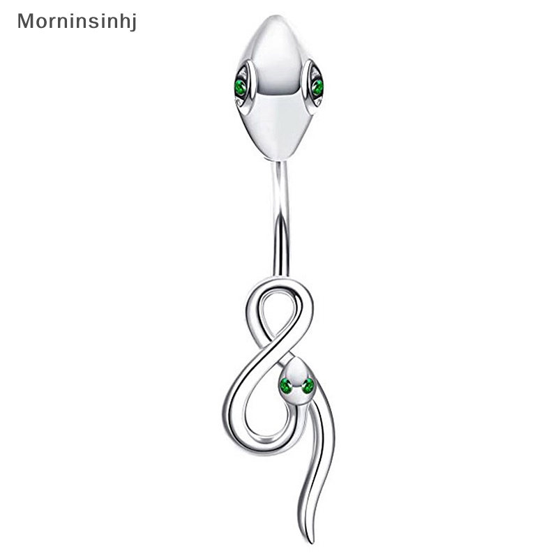 Mornin Stainless Steel Snake Belly Button Perhiasan Zirkon Cincin Perut Untuk Wanita Aksesoris Tubuh Belly Bars Fashion Navel Ring id