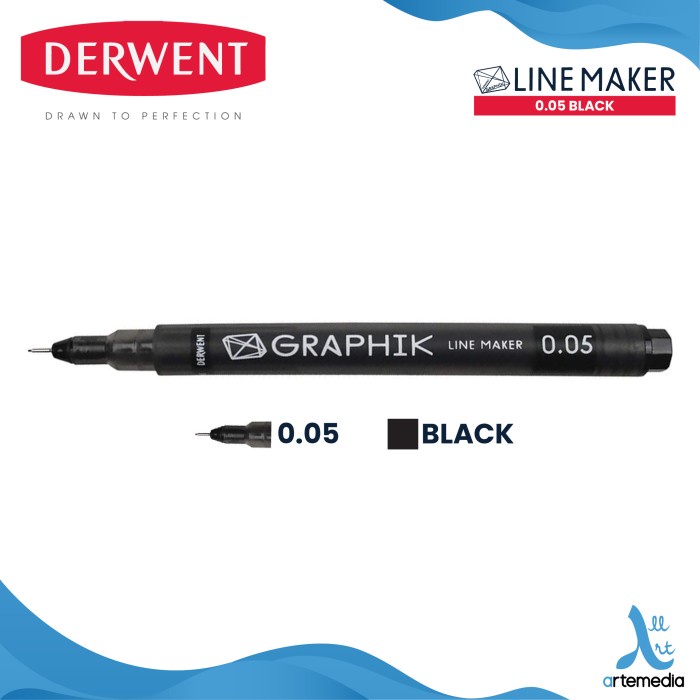 

Drawing Pen Derwent Line Maker Set Pigment Ink Pulpen Gambar - BLACK 0.05