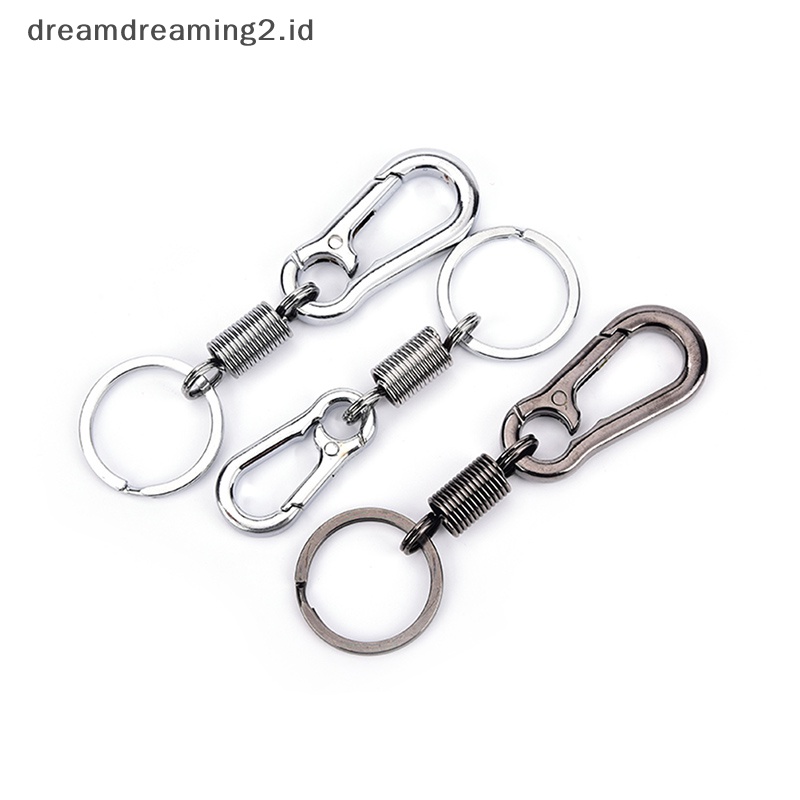 (drea) 1pc Gesper Labu Stainless steel carabiner Gantungan Kunci anti Hilang Gesper Ditarik //